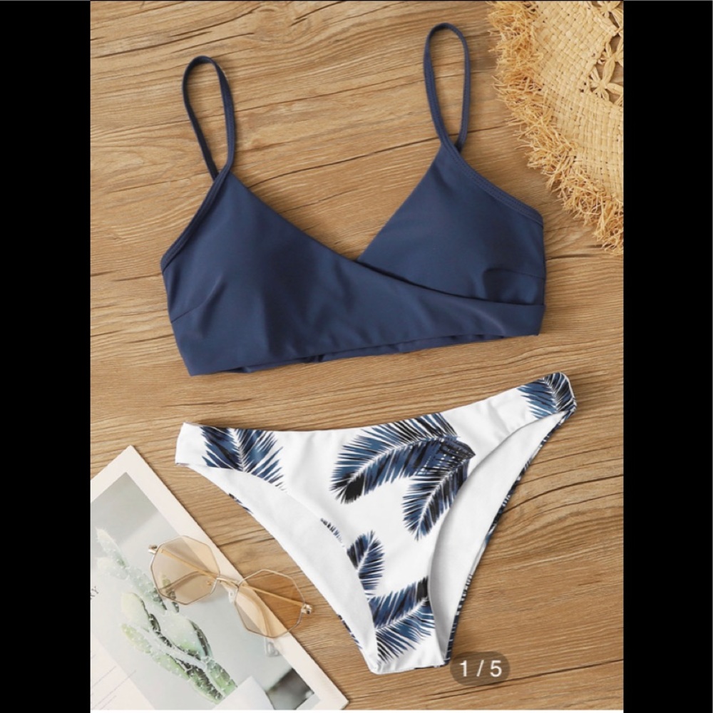 SHEIN palm print swimsuit